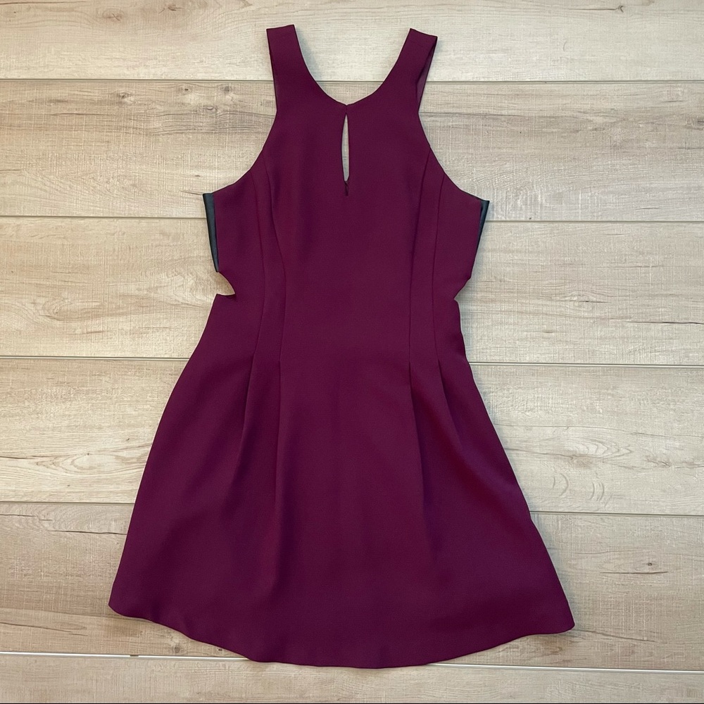 BCBGeneration women's  plum dress w/ pleather side straps size 0